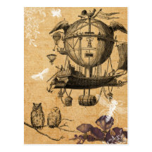 Vintage Flying Machine Postcard