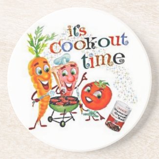 VINTAGE FOOD COOKOUT AD Coaster coaster