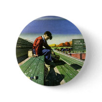 Vintage Football Cheerleader, Home Team Loses Pins