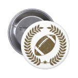 Vintage Football Olive Leaf and Star Pinback Buttons