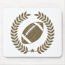 Vintage Football Olive Leaf and Star Mousepads