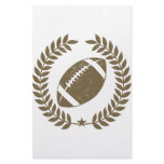 Vintage Football Olive Leaf and Star Stationery Paper