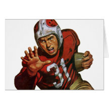 Vintage Football Player; Running Back Number 31 Greeting Card