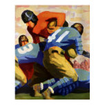 Vintage Football Players Playing a College Game Print
