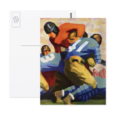 Vintage Football Postcard by YesterdayCafe