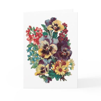Vintage Forget Me Nots Customizable Card by vintagegiftmall