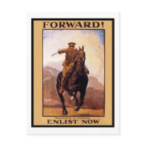 Vintage Forward, Enlist Now Poster postcards