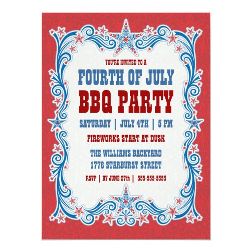 4th of july invite