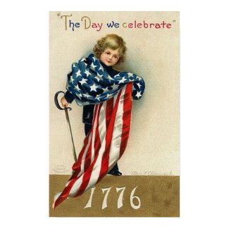 Vintage Fourth of July Patriotic Print print