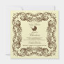 Vintage Frame Brown Yellow Baby Shower Invitation