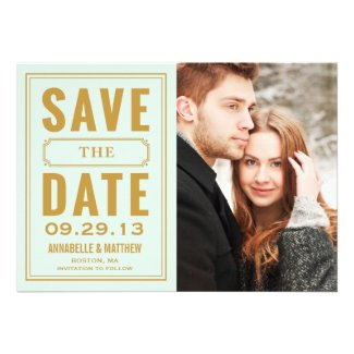 Vintage Frame Save the Date Announcement