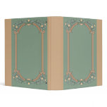 Vintage Frame With Scrolling and Flowers binders