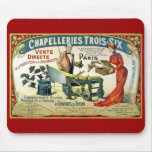 Vintage French Ad - Chapelleries1890 Mouse Pads