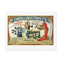 Vintage French Ad - Chapelleries1890 Postcard