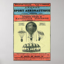 Vintage French Aeronautic Exhibition. Print