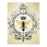 Vintage French bee postcard