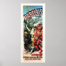Vintage French book advertising vertical banner Poster