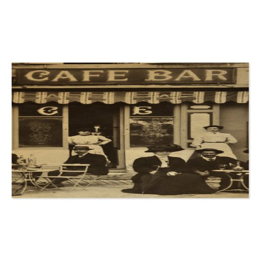 Vintage French cafe bar scene Business Card