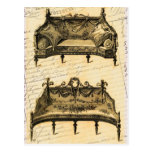 Vintage French Chic Furniture settees Post Cards