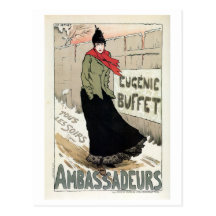 Vintage French female singer Eugénie Buffet Postcard