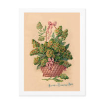 Vintage French Fleurs Illustration postcards by CustomizeACard Vintage French Fleurs Illustration postcards