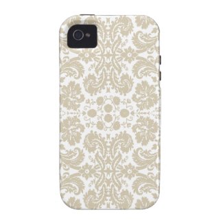 Vintage french floral art nouveau pattern iPhone 4 tough cases