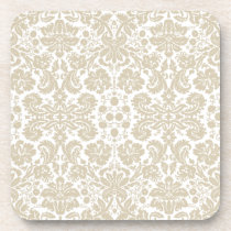 Vintage french floral art nouveau pattern beverage coaster