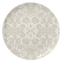 Vintage french floral art nouveau pattern dinner plates