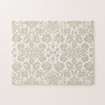 Vintage french floral art nouveau pattern photo puzzles