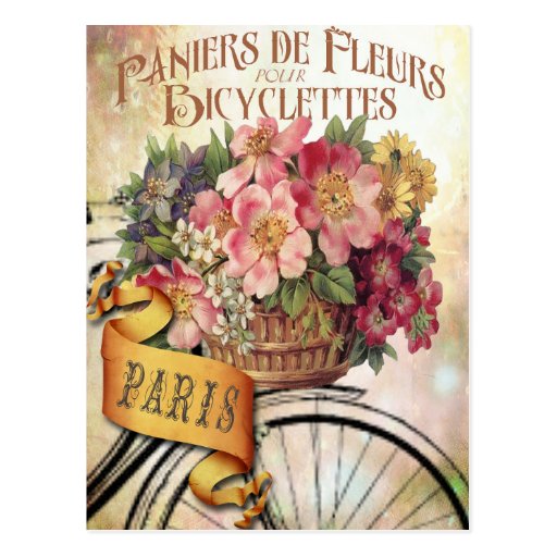 Vintage French Floral Postcard | Zazzle