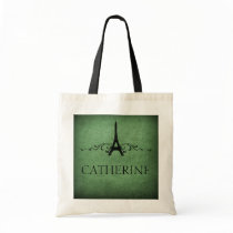 Vintage French Flourish Bag, Green