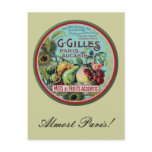 Vintage French Fruit Label Post Cards