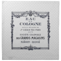 Vintage French Perfume Label Cloth Napkin
