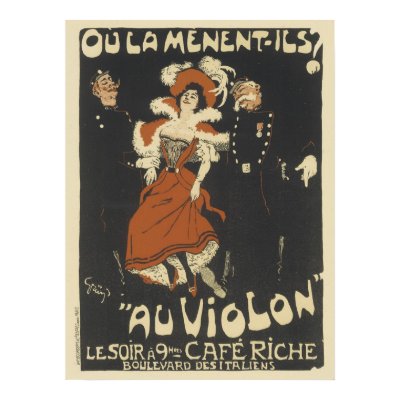 Vintage French Posters - Cafe Riche by golden_oldies