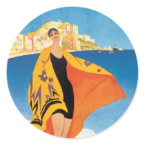 Vintage French Riviera Image Sticker
