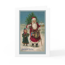 "Vintage French Santa Claus" Card