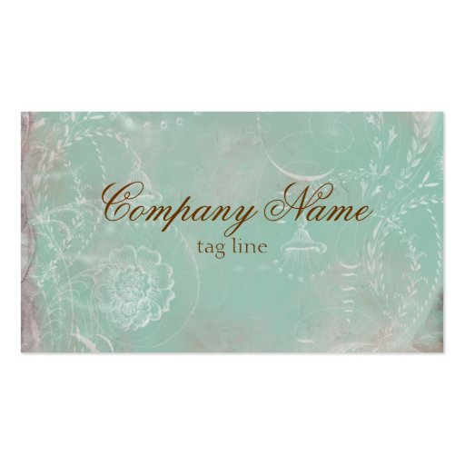 Vintage French Toile Custom Business Cards (back side)
