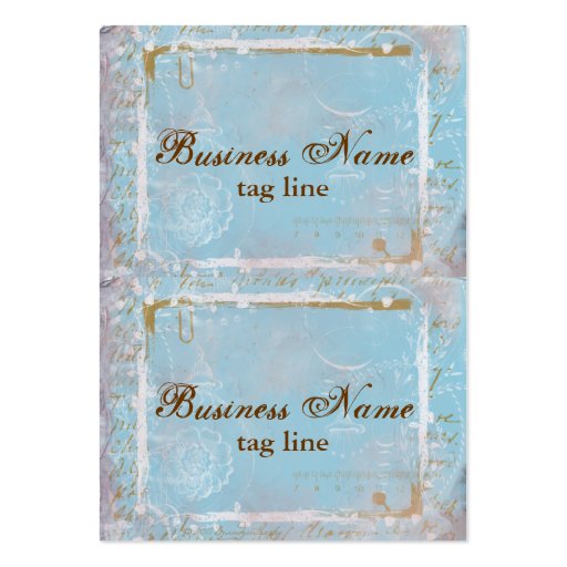 Vintage French Toile Elegant Mini Card Tags 2 Business Cards (front side)