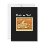 Vintage French Violin Lessons Ad Poster Personalized Invitation