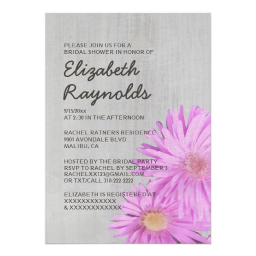 Vintage Frikart's Aster Bridal Shower Invitations