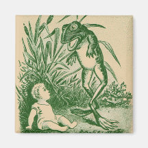 Vintage Frog Cartoon Magnet