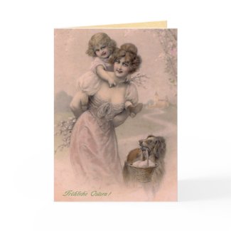 Vintage Frohidie Ostern card