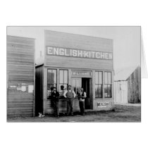 Vintage Frontier Town 4 Greeting Cards