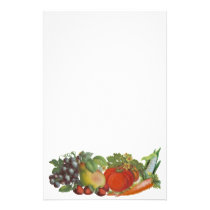 Vintage Fruit and Vegetables Stationery stationery