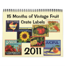 Vintage Fruit Crate Label Calendars