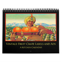 Vintage Fruit Crate Labels and Ads Calendar
