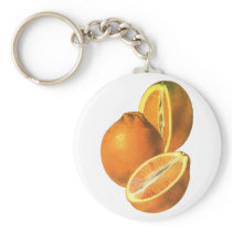 Vintage Fruit; Oranges Key Chain
