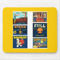 Vintage Fruit Packing Labels mousepads