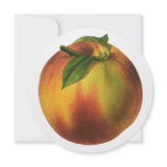 Vintage Fruit; Peach Personalized Invitations