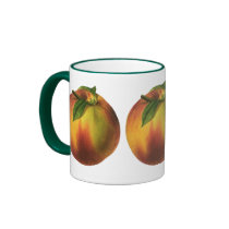 Vintage Fruit; Peach Coffee Mugs